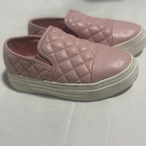 Kids Quilted Slip-On Sneakers - Pink